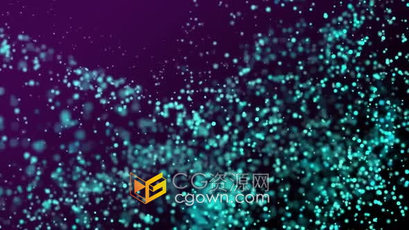 视频素材-抽象雪花粒子飘散乱动画效果素材