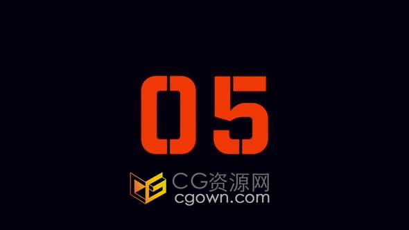 视频素材-发光故障图形数字动画倒计时10秒效果视频