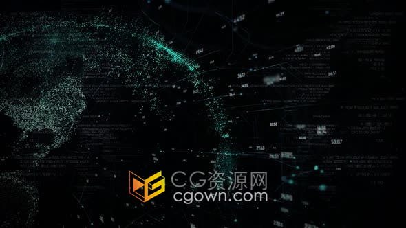视频素材-全球地球通信计算机连数据接信息图HUD科技背景视频