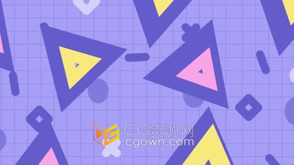 视频素材-几何图形4K现代cgi动画数字科技类类图形背景