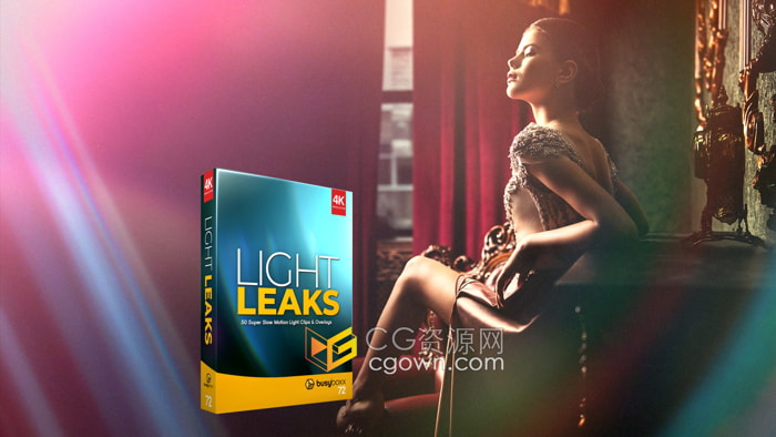 4K视频素材50组唯美漂亮镜头光效漏光叠加动画V72 Light Leaks