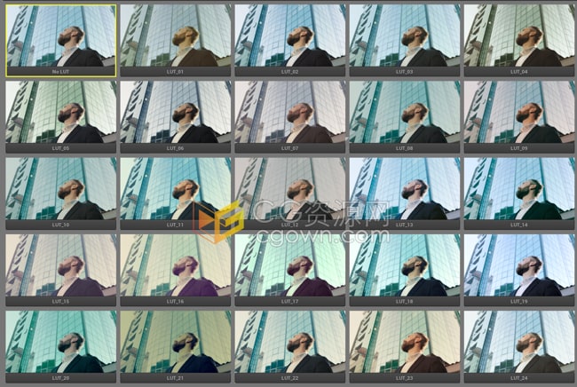 25种电影调色LUTs预设与30种漏光光效+3组胶片颗粒视频素材