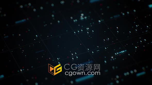 视频素材-抽象技术大数据流用于区块链服务器互联网传输存储HUD金融背景