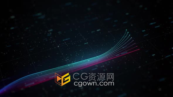 视频素材-未来派彩色HUD图表股票数字财务金融业务数据可视化背景