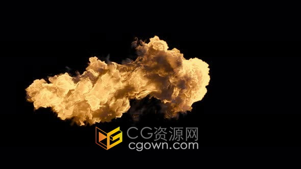 视频素材-喷射燃烧火焰烟雾特效合成素材4K分辨率