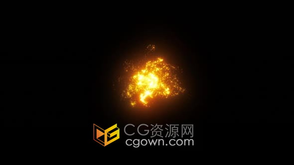 视频素材-魔法火花元素飘逸粒子发光动画无缝背景素材