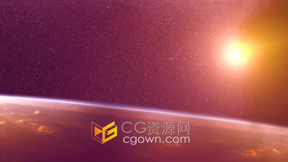 视频素材-陨石落入地球大气层时会升温小行星地球相撞动画演示