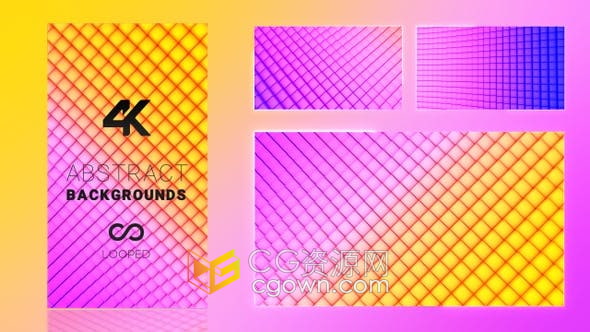 4K视频素材-马赛克立方体波浪动画舞台背景素材效果