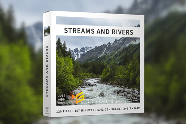 120个高质量泉水小溪河流瀑布喷泉流水声飞溅喷水洒水滴水声