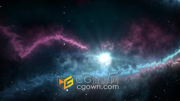 深空遥远银河星云镜头平移拍摄太空探索主题背景视频素材