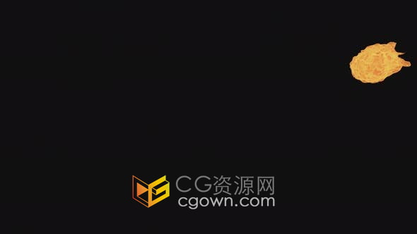 炽热火球燃烧火焰团过渡火球飞过带Alpha通道背景视频素材