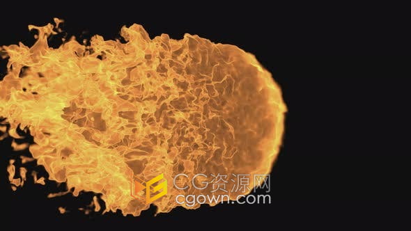 视频素材-能量火焰燃烧熊熊烈火爆发火球动画用于过渡和闪屏
