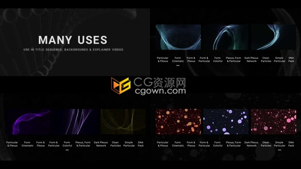 100组实用粒子运动背景4K视频素材医学科技网络宣传等主题镜头慢动作电影级特效