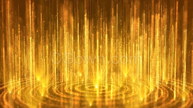 上升金黄光线粒子年会活动晚年LED屏幕背景视频素材