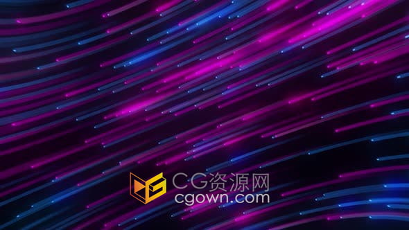 视频素材-抽象带有条纹创意动态移动纹理的彩色弯曲流光艺术背景