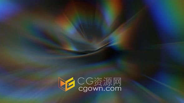 视频素材-抽象散焦彩虹隧道散景炫晕镜头童真梦幻科普视频过渡背景