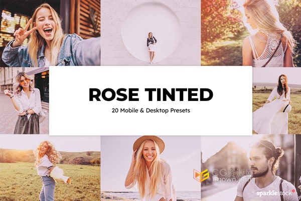 美丽粉红色风格20个玫瑰色Lightroom预设和LUT免费下载