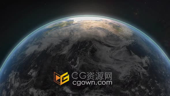 宇宙空间由近到远地球全景逼真动画天文地理科学科普解说视频素材免费下载