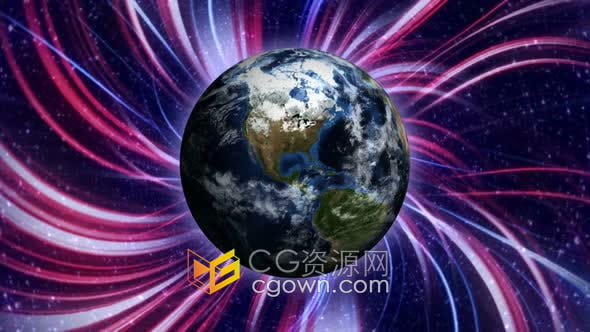 视频素材-地球电力连接场技术背景通讯空间数字网络主题宣传