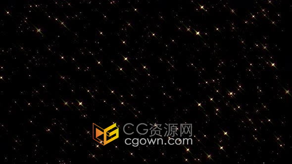 视频素材-4K超高清闪烁星星粒子散景婚礼晚会舞台活动屏幕背景