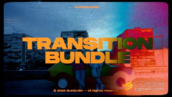 4K分辨率胶片烧伤复古划痕噪点转场视频素材Transitions Bundle