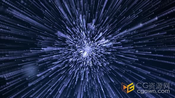 视频素材科幻超空间涡流经纱驱动速度线条动画VJ素材