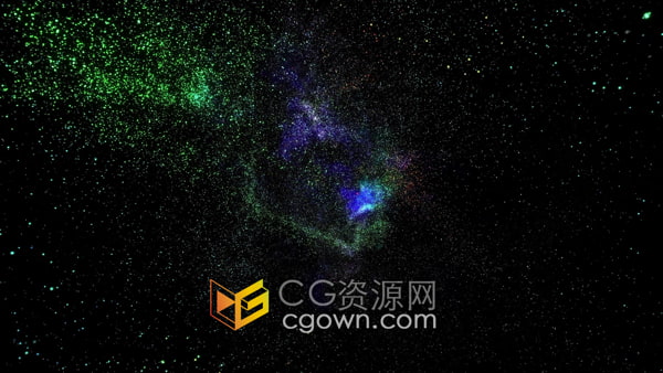 穿越美丽3D星云宇宙银河系场景动画视频素材下载