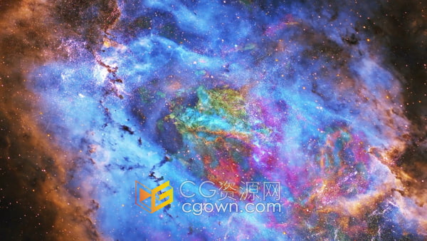 探索五彩缤纷银河系繁星点点粒子动画背景视频素材下载