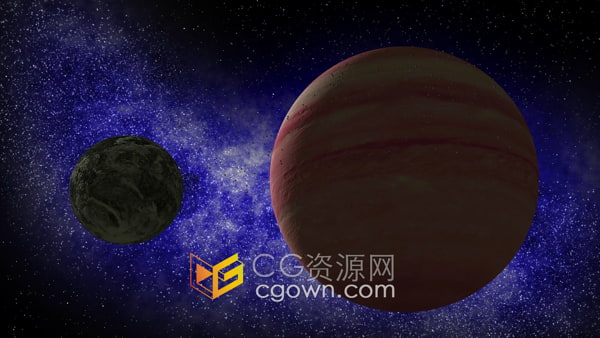 太阳系外行星04星云银河系星球动画场景视频素材下载