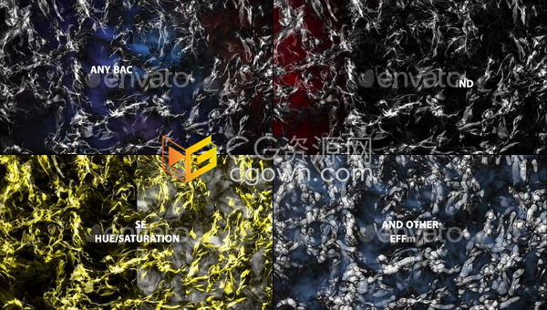 抽象似火焰烟雾流动效果背景视频素材带透明通道可叠加在画面上