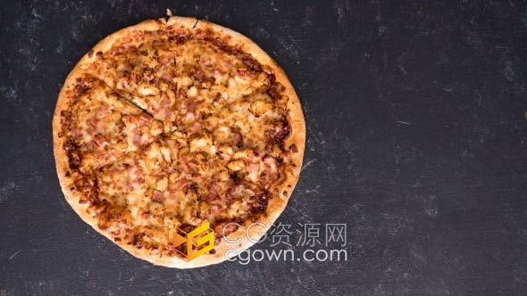 定格动画拍摄吃完披萨效果实拍视频素材下载