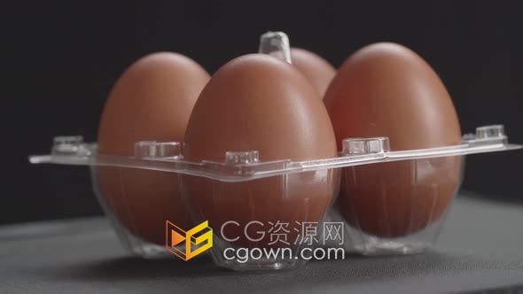 旋转展示储存盒上面鸡蛋拍摄效果实拍视频素材4K