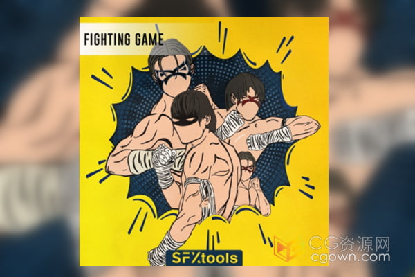 716个高品质格斗音效致命的战斗动作搏击游戏和真人快打风格声音SFX