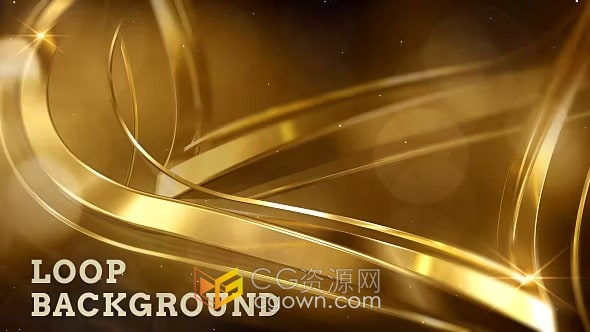 视频素材-金色粒子散景圆点金光闪烁颁奖晚会舞台背景