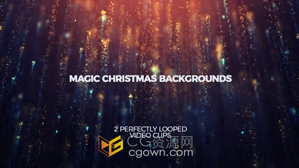 视频素材-闪闪发光粒子散景动画圣诞新年晚会活动婚礼视频背景