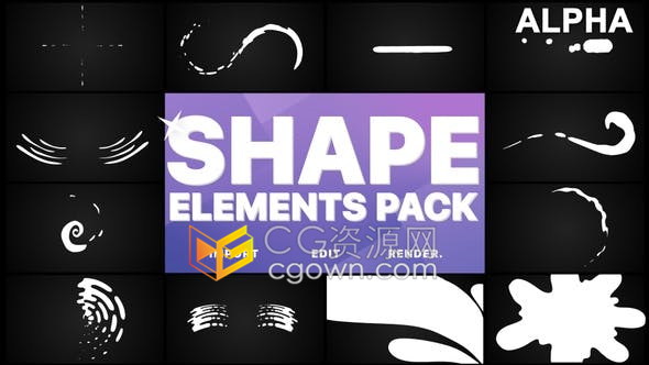 音乐MV舞蹈剪辑卡通儿童视频叠加手绘线条液体形状图形动画4K视频素材