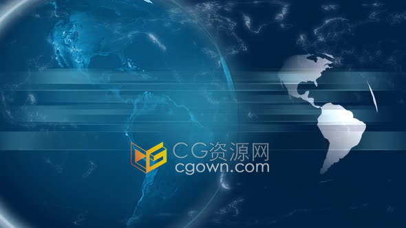 动态图形数字地球旋转动画背景电视栏目包装视频素材