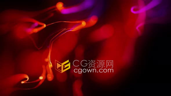 美丽粒子线条慢动作可循环动画背景视频素材4K分辨率