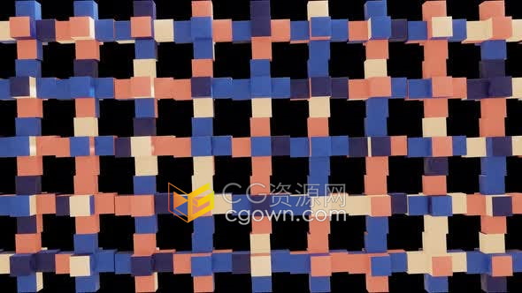 立方体设计循环动画视觉效果VJ素材背景视频4K