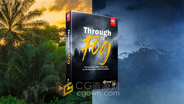 4K分辨率视频素材-100组缥缈烟雾流动动画气氛场景合成效果