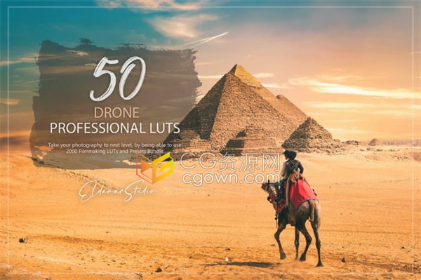 50个暖色调电影级大片风格无人机航拍风景调色LUT和预设包