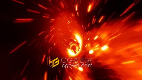 漩涡火焰穿越隧道循环动画VJ背景视频素材下载