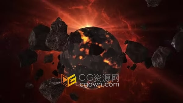 红色星球空间背景4k分辨率视频素材免费下载