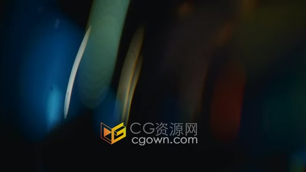 光效视频素材-4K黑色背景上的彩色线条笔触漏光效果