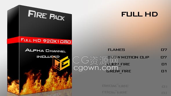 视频素材16组爆炸燃烧火焰带Alpha透明通道合成视频素材下载