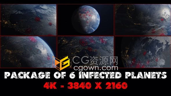 视频素材4K分辨率地球表面美国欧洲中国纳维亚俄罗斯澳大利亚非洲