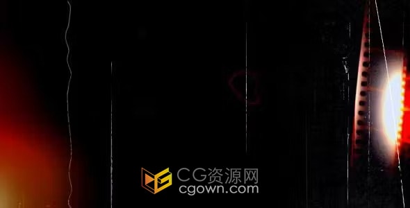 带有划痕和声音的循环老电影胶片损坏背景视频素材