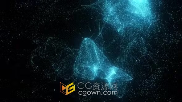 飞行和闪烁粒子动画背景光散景抽象背景视频素材