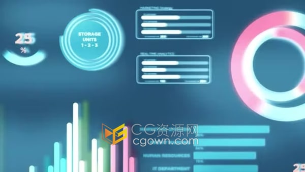 数字数据图表金融公司数据HUD背景视频素材