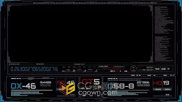 带有alpha通道的视频叠加网络技术Hud Ui框架高品质4k素材
